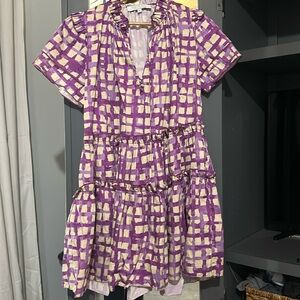 Hunter Bell purple plaid dress